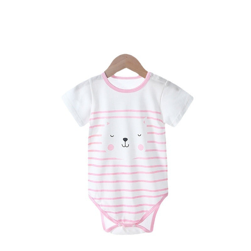 Baby short-sleeved romper, summer thin romper, triangle romper, newborn summer pajamas, baby onesie