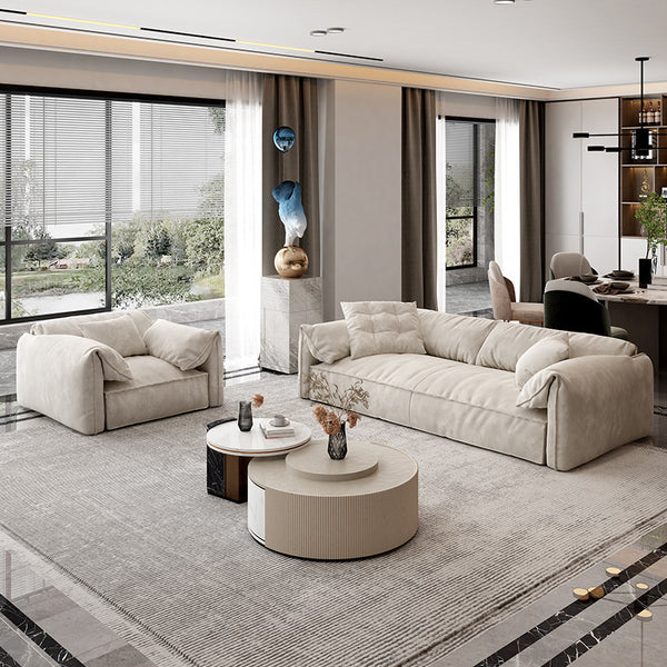 Direct sales Italian light luxury technology cloth living room combination sofa elephant ears small apartment down latex fabric sofa
