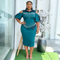 e-commerce   new slim-fit bodycon dress european and american african plus size women's dress