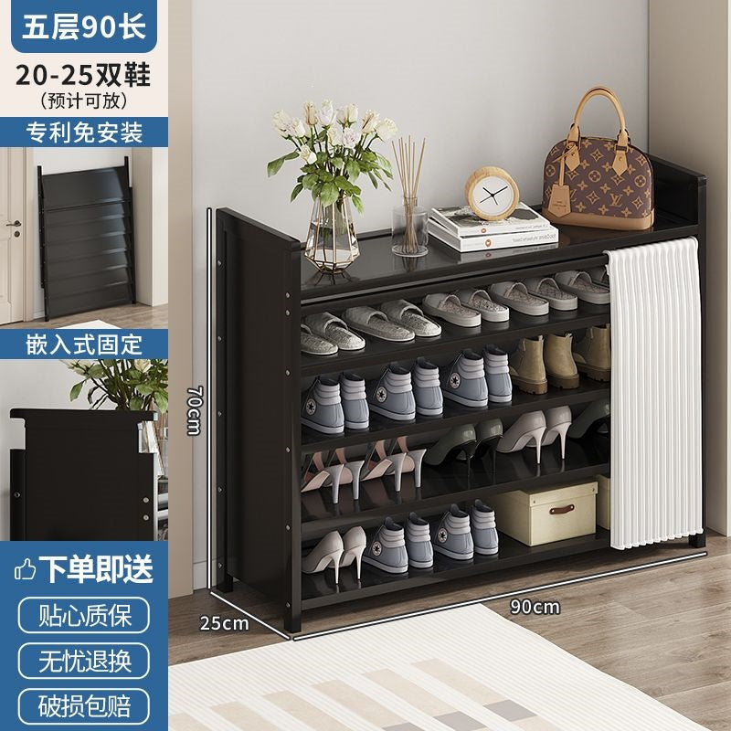 Shoe rack, installation-free, foldable, for home, doorway, entrance, dormitory, rental house, storage, simple and space-saving shoe cabinet