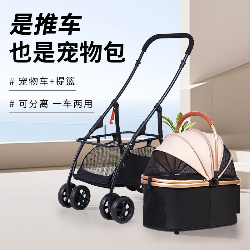 Inlair pet stroller - foldable dog and cat carrier for small breeds like poodles - lightweight pet stroller for amazon pet stores