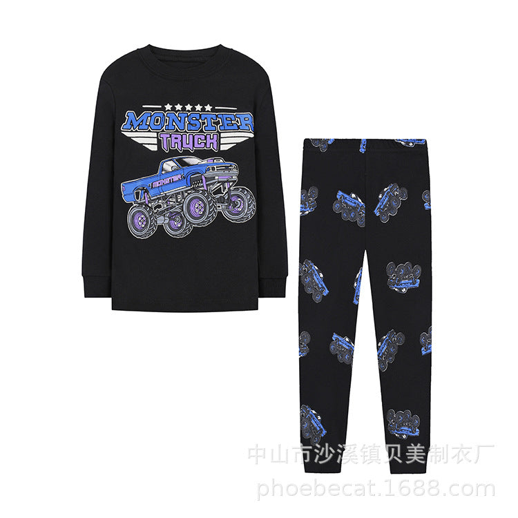 Category a children's pajamas suit round neck fall and winter style boys autumn clothes and long trousers for babies easiest for matchlong sleeves home clothes