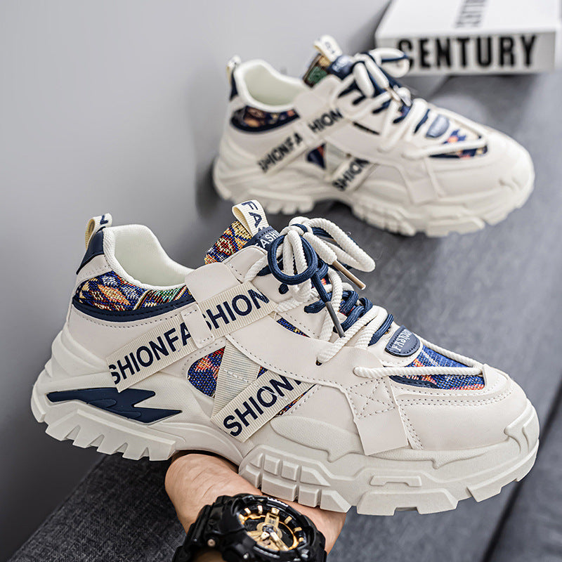 Popular men's shoes winter2025new arrival mesh sneakers youth trendy brand easiest for matchheight increasing dad trendy shoes