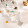 Wholesale faux pearl sweater necklace - cross-border vintage french style jewelry - light luxury, high-end, elegant diamond-studded pendant necklace for women