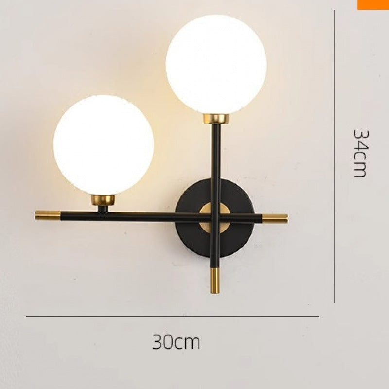 Wall lamp bedroom bedside lamp new simple modern living room background wall lamp light luxury creative staircase aisle balcony lamp