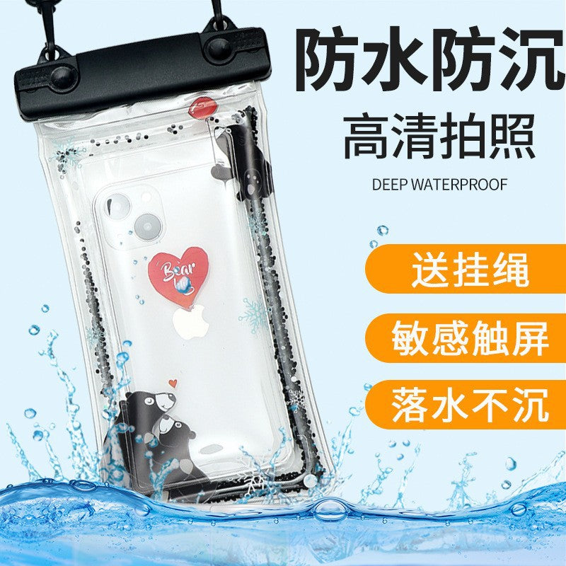 Waterproof phone pouch - thickened, touchscreen compatible, rechargeable phone bag - waterproof, rainproof, dustproof protection - ideal for food delivery riders