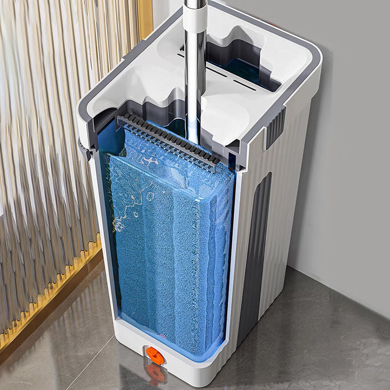 Scratch mop bucket, wet and dry, hand-washable flat mop, for home lazy mop, handy gadget, one mop