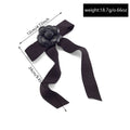 European and american cross-border retro black ribbon bow hair clip - elegant, minimalist, and high-end hair accessory for women