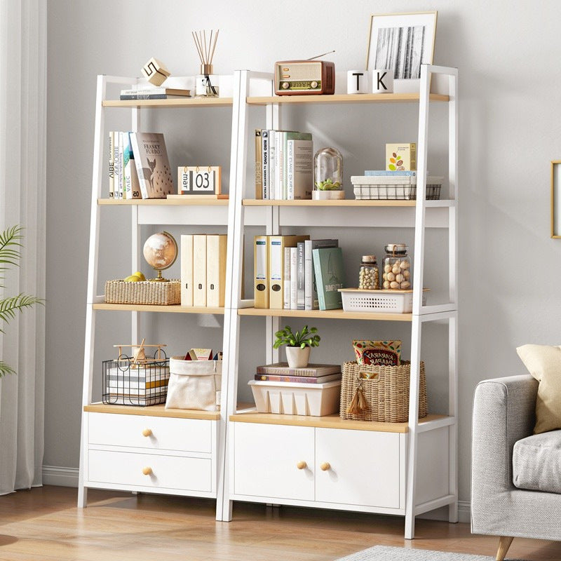 Shelf Floor-to-ceiling multi-layer storage rack Shelf next to desk Multifunctional household cabinet Living room Bedroom storage rack