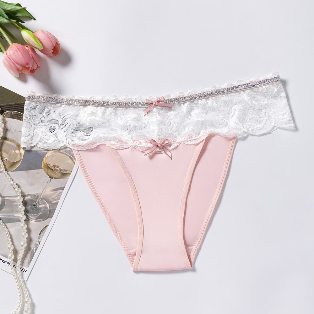 Amazon export plus size panties women's pure desire thin women's sexy lace plus size loose low waist briefs