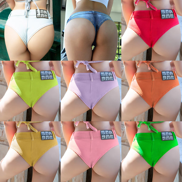 6201 #New European and American summer women's sexy denim shorts hot pants super short jeans ripped nightclub women's clothing