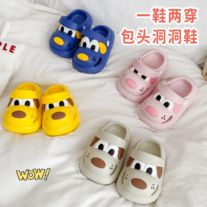 Baby clogs indoor waterproof anti-collision closed-toe kids slippers summer boys girls toddlers infant sandals