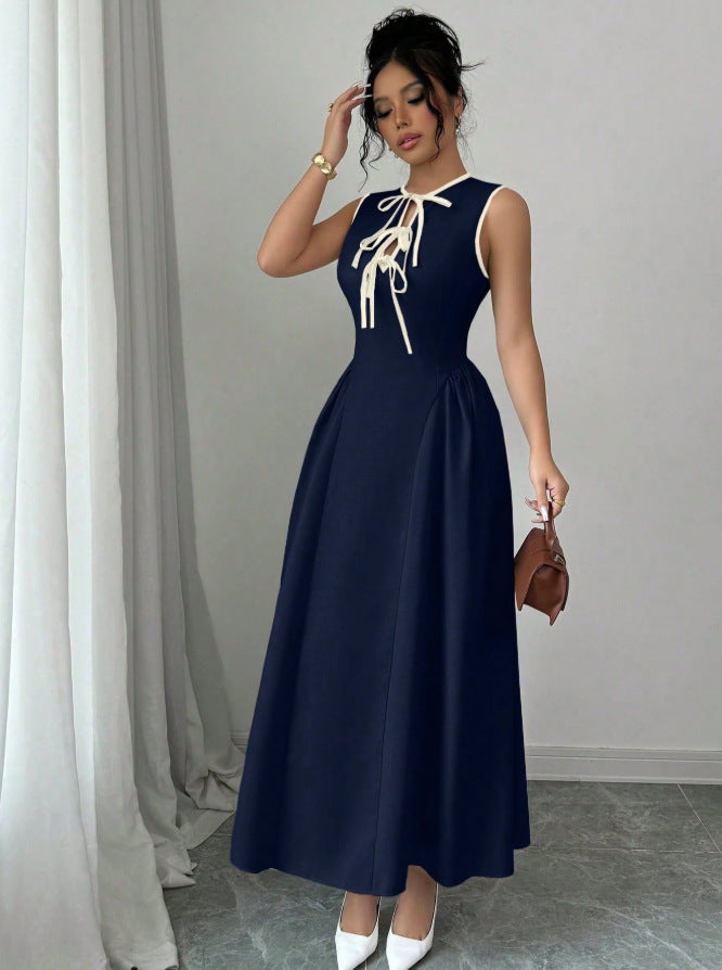 patchwork strap sundress - women's summer  new arrival - unique, chic, slimming maxi dress