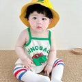 New arrival summer baby k-style one-piece clothes baby cartoon sleeveless romper boy casual suspender jacket