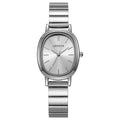 watch fashion oval bamboo steel band women's watch casualcasualpopular live broadcast silver wrist watch 1