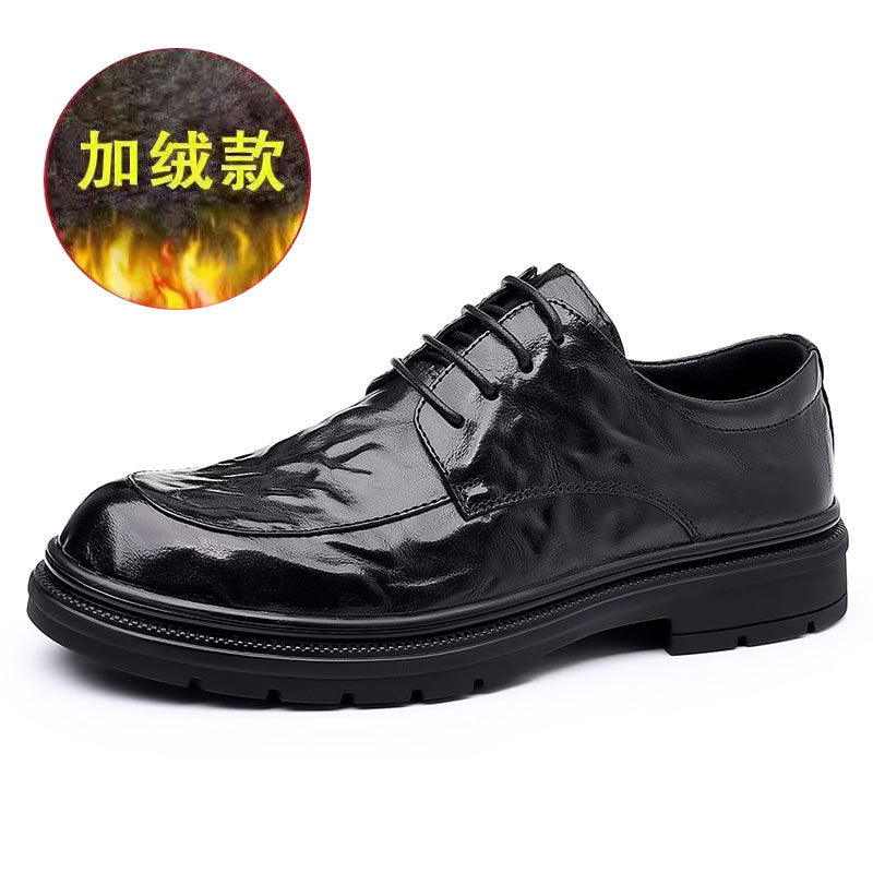 Genuine leather dress shoes for men - new spring collection, british style, business formal, plus size available, full grain leather, groom's wedding shoes