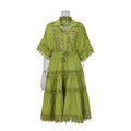 Fashionexportfrench palace style lacecut out crochet shorttopshigh waistlacepatchwork skirtsuit