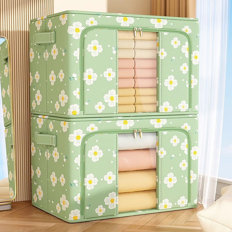 Clothes Storage Box Oxford Cloth Household Wardrobe Clothing Organizing Box Foldable Bag Basket Baina Box Storage Artifact