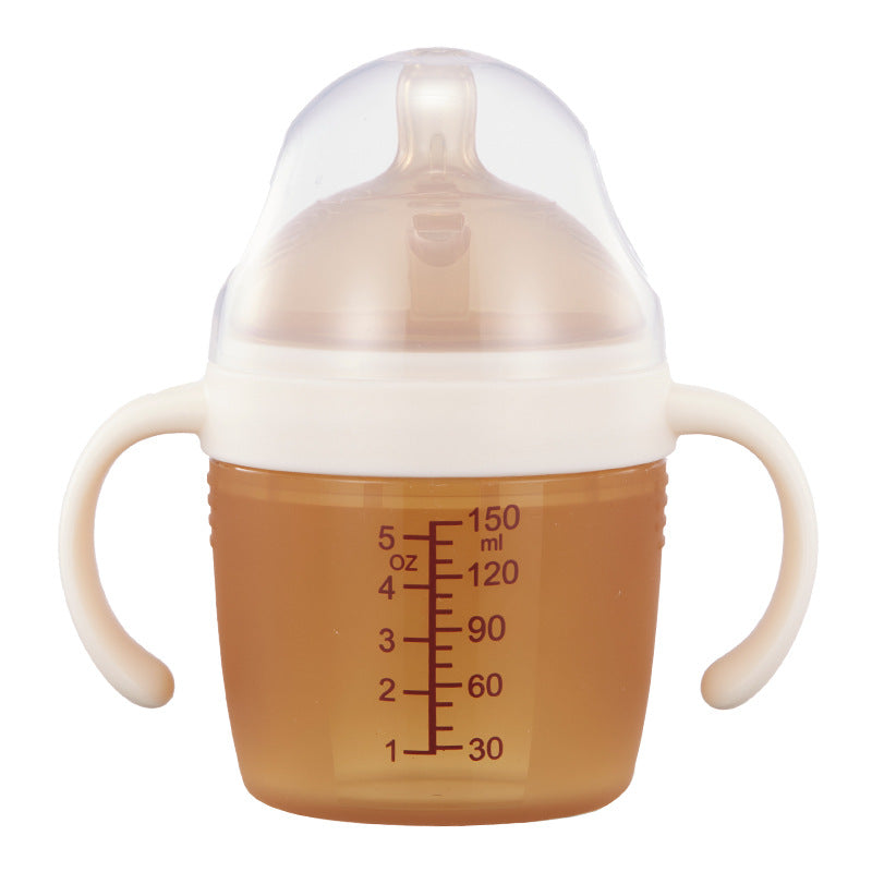 breast milk solid feeling all silicone feeding bottle nano silver weaning artifact baby anti-flatulence feeding bottle 150ml