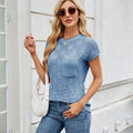 European and american export cross-border women's clothing  spring/summer new  small check knitted casual women's sweater top