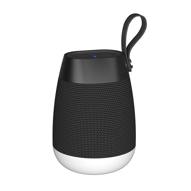 New wireless bluetooth speaker with deep bass, ambient led lighting, fabric finish, waterproof design – portable audio for outdoor use