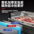 Fresh meat cabinet commercial fresh food store supermarket horizontal large capacity direct air cooling beef, sheep and pork refrigerated preservation display cabinet