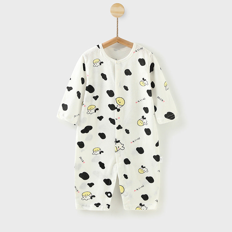 Wholesale baby rompers - spring/summer lightweight air conditioning suits, baby pajamas, long-sleeve onesies, crawling suits, newborn clothes