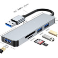 usb type-c 7-in-1 laptop multi-interface car charger hub (1-to-4)