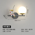Wall lamp bedroom bedside wall lamp creative casual modern kids room moon astronaut living room popular wall lamp