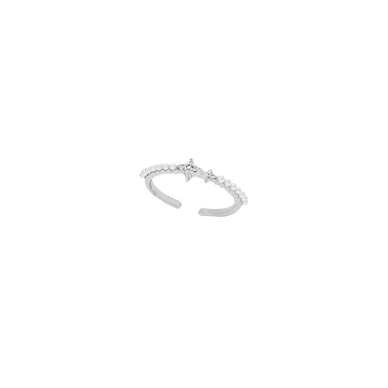 Micro-paved zirconia open ring - women's luxury, unique design, high-end feel, index finger ring, fashionable, minimalist, versatile jewelry accessory