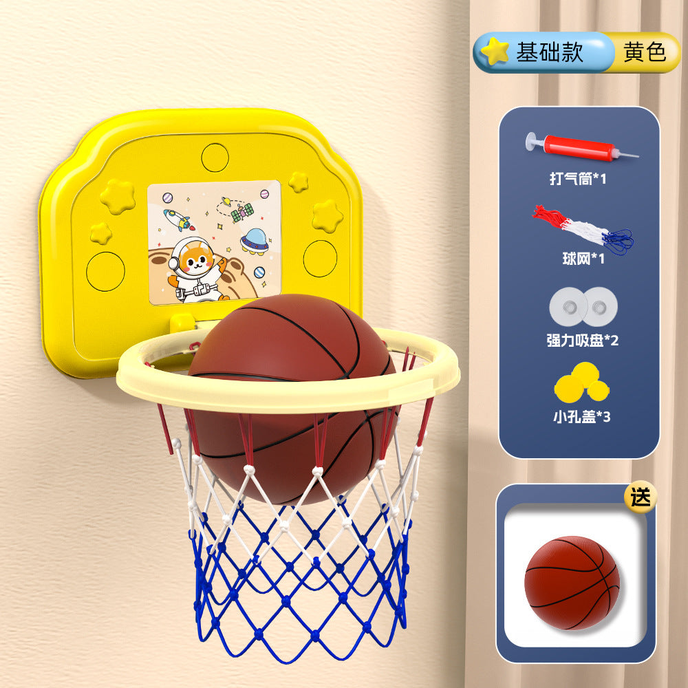 Kids' hanging basketball hoop - indoor/outdoor, no drilling required, foldable, with scoring system and rings - perfect for kindergarten basketball games and toys