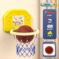 Kids' hanging basketball hoop - indoor/outdoor, no drilling required, foldable, with scoring system and rings - perfect for kindergarten basketball games and toys