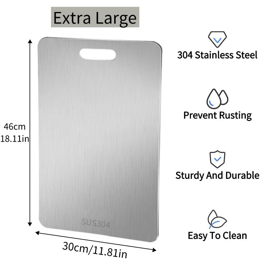 304 stainless steel cutting board antibacterial cutting board double-sided mildew-proof chopping board for home thickened chopping board rolling board