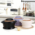 Export cross-border stainless steel thermal pot large capacity thermal rice bucket double layer pot 3pcs food warmer