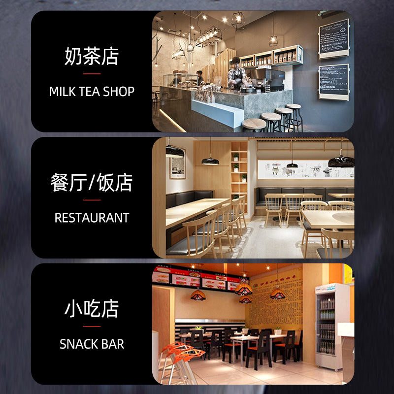 Four-door freezer, commercial for home kitchen, four-six-door large-capacity vertical air-cooled refrigerator, four-door freezer