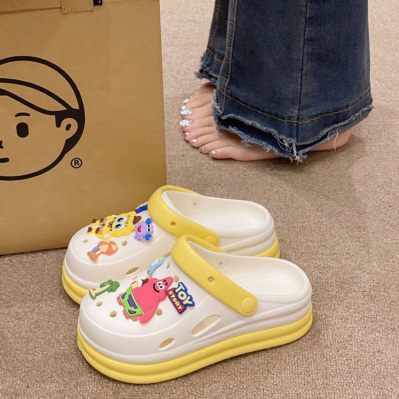 2025 baotou sandals women's hot style clogs outwear non-slip home soft beach new arrivalcouple sandals