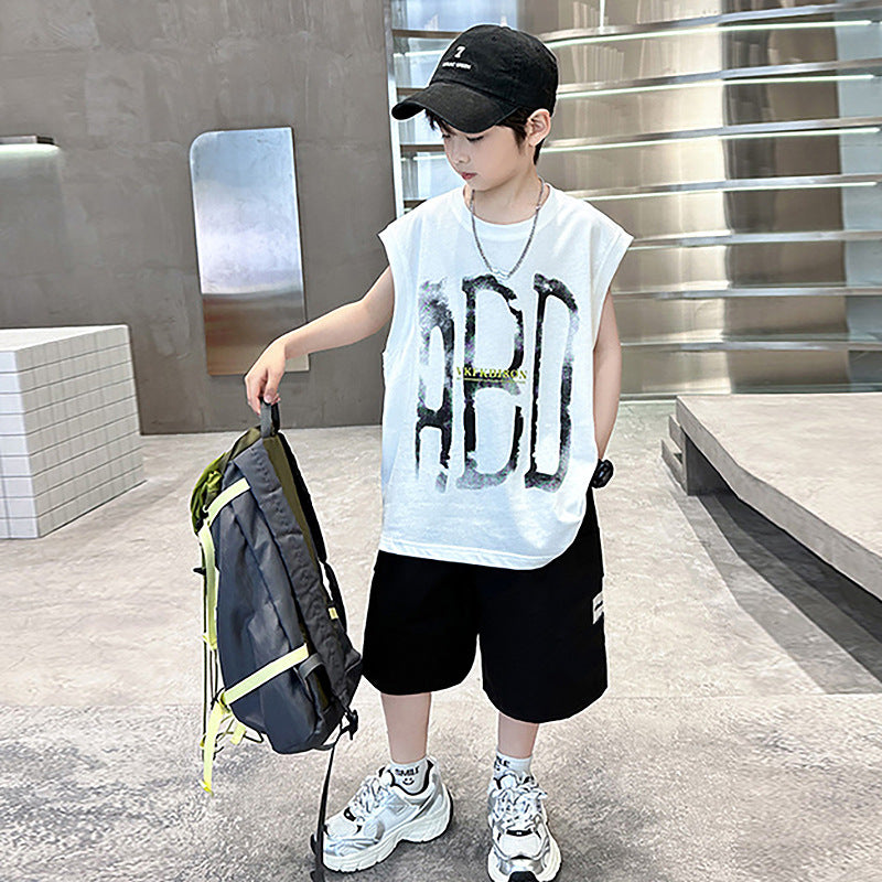 Boys' summer outfit set: new  lightweight summer style for older boys - sporty, cool, and trendy