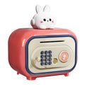 New children's cartoon piggy bank - large capacity, multi-functional, dual-mode unlocking, automatic induction money rolling savings toy