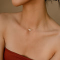 foreign trade jewelry single-layer double-layer golden cross chain zircon crystal glass pendant women's necklace wholesale