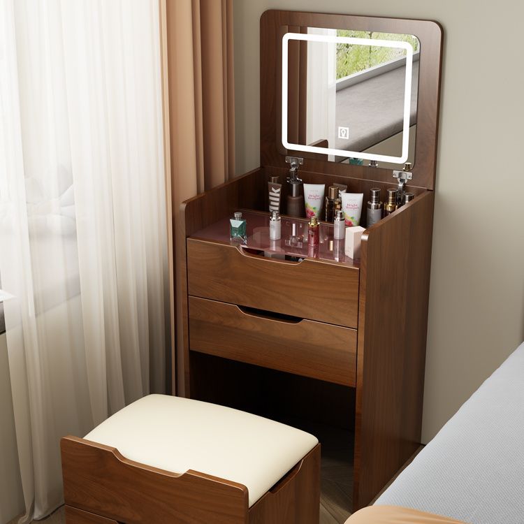 Solid wood dresser, small bedside storage cabinet, modern simple small apartment folding dresser, bedside makeup table