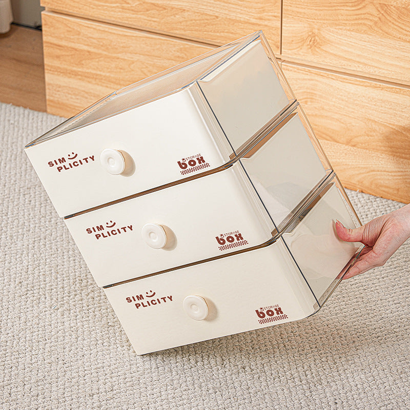 Baby clothes storage box drawer type baby wardrobe special hat saliva towel sorting artifact multi-layer locker