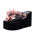 2026 summer wedge heel fashion anti-slip outdoor flip-flops women's beach vacation sandals