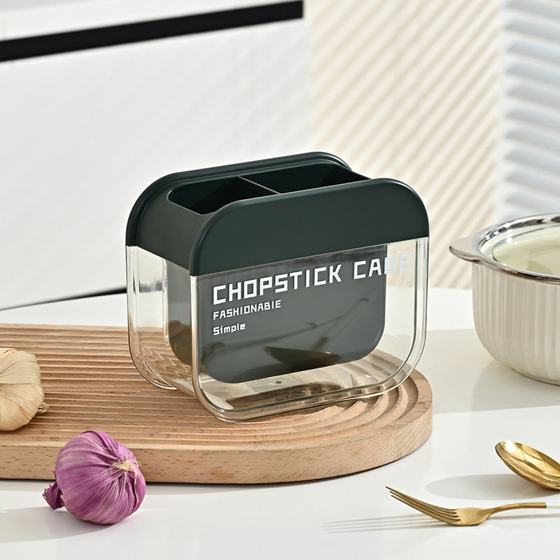 Chopstick cage for home kitchen high-looking chopstick storage box wall-mounted chopstick barrel countertop drain storage rack