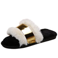 Export fashion outwear fur slippers women's plus sizeflats indoor heattech flip-flops women's stuffedflats sandals