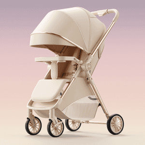 Baby stroller - reclining, ultra-lightweight, portable, foldable, easy-to-assemble, four-wheel, newborn & infant, two-way pushchair