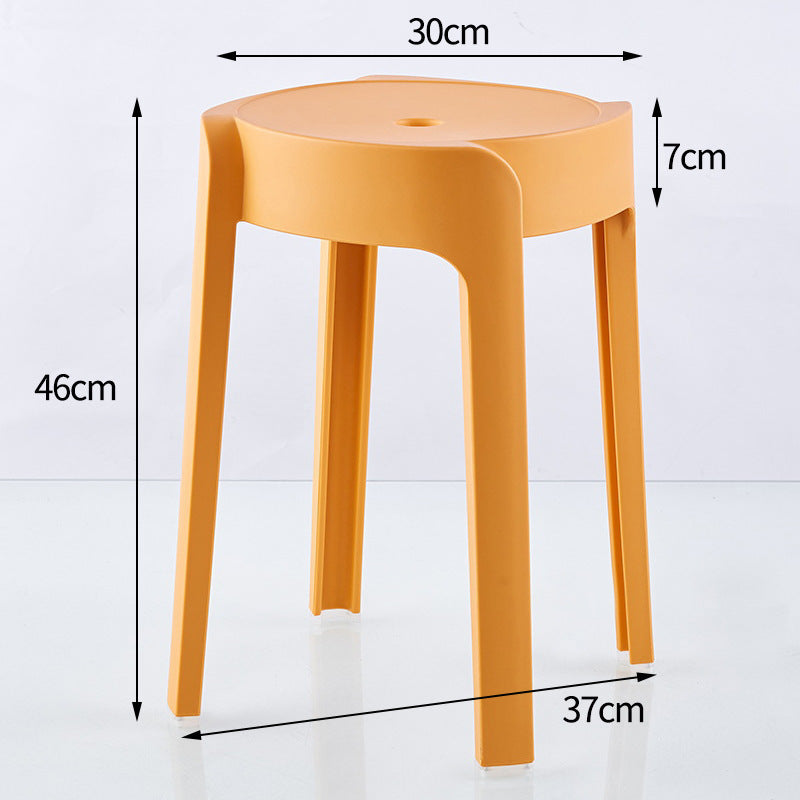 Thickened plastic stool for home strong and durable extra thick stackable casual modern windmill stool spare bench chair