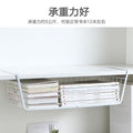 Multifunctional under-shelf hanging basket organizer for kitchen cabinets, closet dividers, and wardrobe storage - portable and removable
