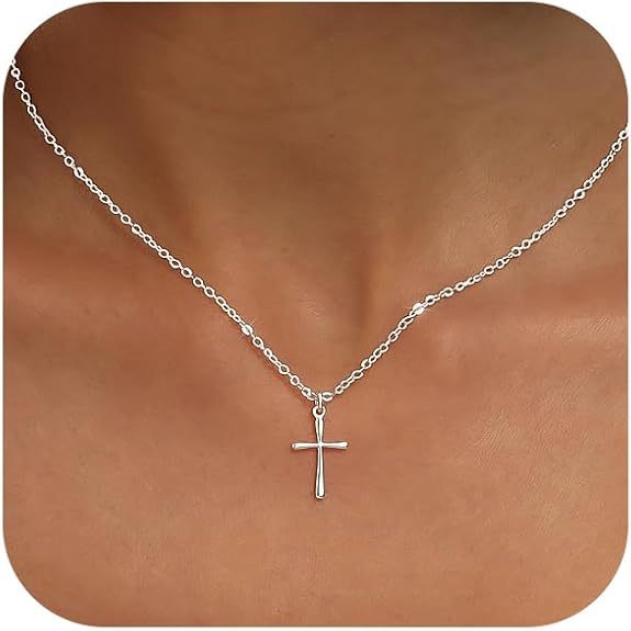 Amazon cross-border personalized women's cross necklace - exquisite and delicate chain jewelry - choker necklace - perfect gift for her