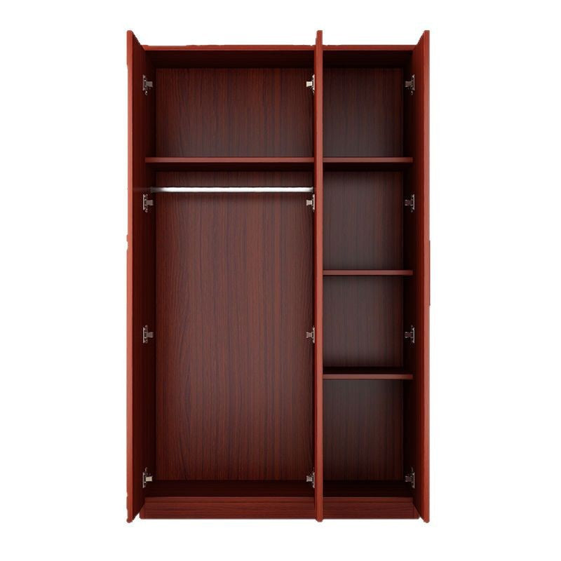Wardrobe solid wood simple household bedroom rental room simple plate assembly storage cabinet locker large wardrobe