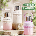 316 stainless steel insulated tumbler - large capacity, portable straw water bottle - stylish design, on-the-go mug, car cup